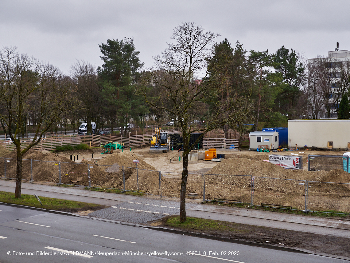 02.02.2023 - Baustelle Haus für Kinder in der Quiddestraße 3 in Neuperlach